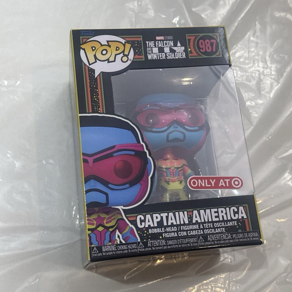 Funko Pop! Vinyl: Marvel - Captain America (Black Light) - Target (Exclusive)